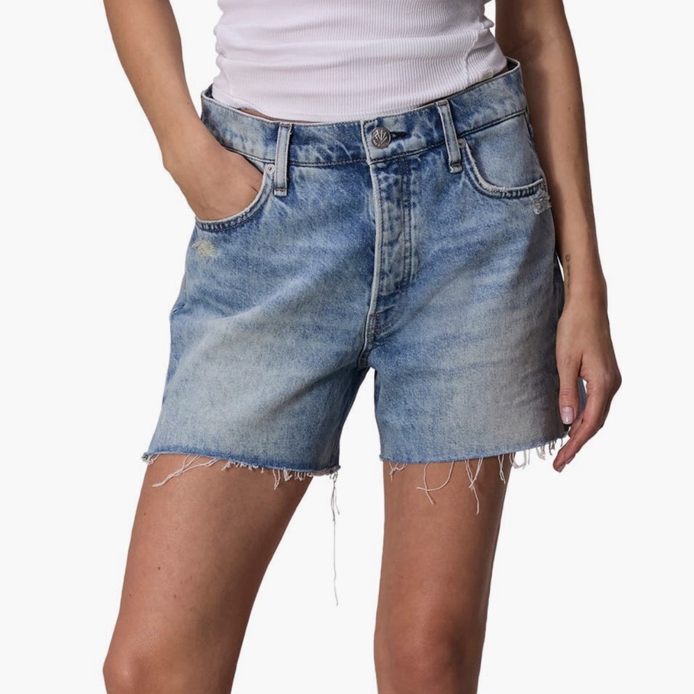 NWT rag & bone high rise midi vintage cut-off denim short